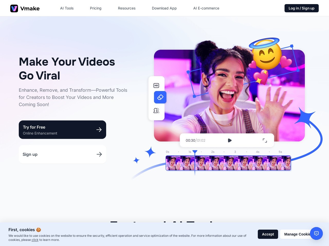 Vmake AI官网入口|Vmake AI在线使用|Vmake AI官方网页版网址-小石头