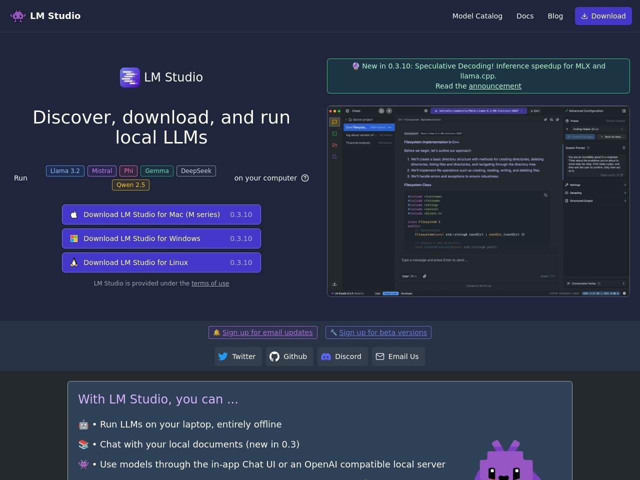 LM Studio官网入口|LM Studio在线使用|LM Studio官方网页版网址-小石头