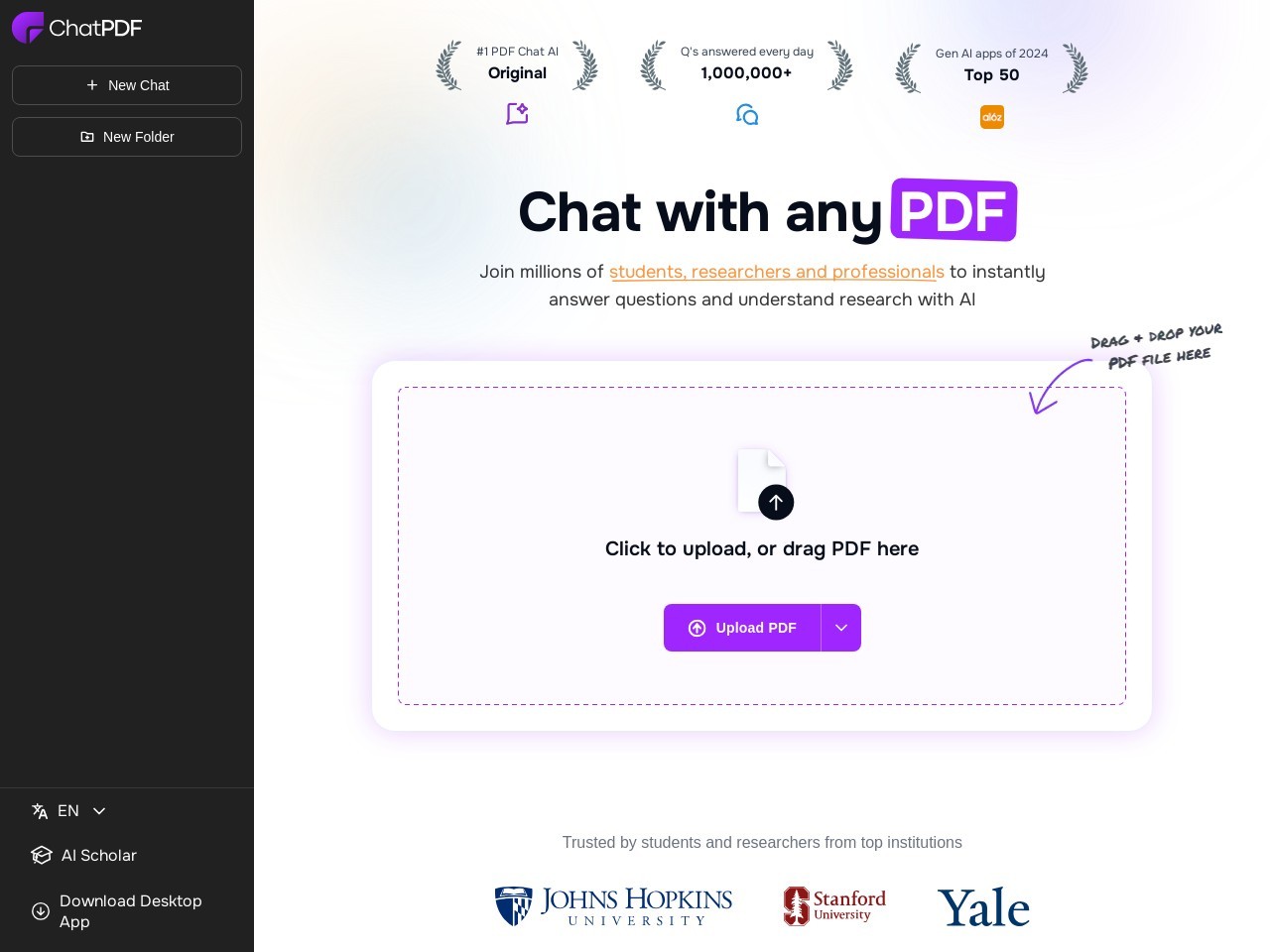 ChatPDF官网入口|ChatPDF在线使用|ChatPDF官方网页版网址-小石头